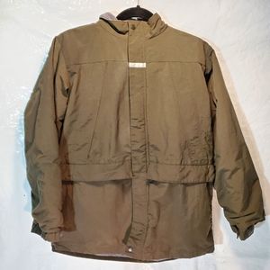Arctic Plain All-weather Hooded Insulated Olive Jacket Youth Sz. 10/12